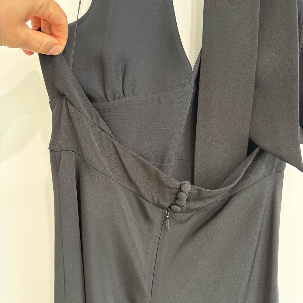 J. Crew Black Halter 100% silk Backless Dress - Picture 8 of 8